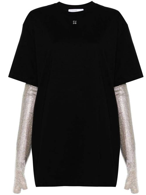 Black cotton jersey dress GIUSEPPE DI MORABITO | 02PSDR353G0229599